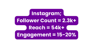 Instagram Follower Count 2 3k Reach 54k Engagement 15 20